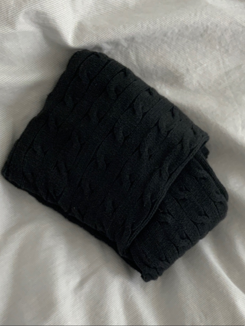 Ralph Lauren black Cable Knit Cotton Crewneck Sweater with red logo SMALL - Picture 6 of 6